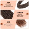 Ajsowju Boho Dreads Synthetic Boho Box Braids Double Ended Dreadlock Extensions 24inches 10 Strands Thin Soft Black to Dark Brown DE Dreadlock Extension for Women (Boho 10 Strands, 1B/30)