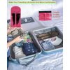 Whtawtaw 3 Pcs Hair Extension Storage Bag, Hair Extensions Holder with Hanger, 11.4 * 23.6 inches, Portable Wig Bags Storage with Transparent Zipper Closure (Black)