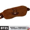 Concept One BT21 LINE Friends Shooky Big Face Sleep Eye Mask, Brown, One Size