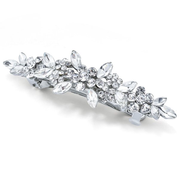 Austrian Crystal Hair Barrettes, Sparkly Zircon Clips with Rhinestones, Bridal Fashion Bling Hairpins for Wedding, Bridesmaid Headwear Accessories