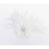 Lillian Rose 6" White 6" Marabou Feather Hair Clip