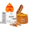 Minimo Glow Turmeric Face Scrub (Citrus Peach) With Heart Applicator - Infused with Turmeric, Manuka Honey, Cinnamon, and Chamomile - Turmeric Glow Face Scrub for All Skin Types - 5 FL OZ (147 ML)