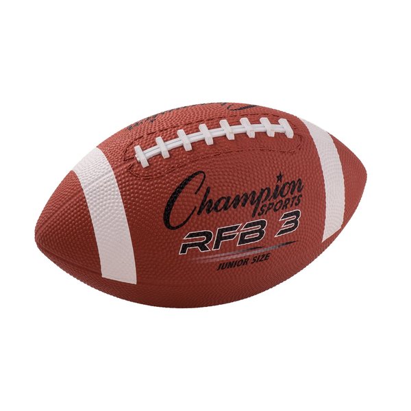 Champion Sports RFB3 Rubber Sports Ball, for Football, Junior Size, Brown (CSIRFB3)