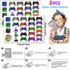 Winrayk Video Game Party Favors Birthday Supplies for Kids Bags Invisible Ink Pen Notebook Silicone Bracelet Stamper Keychain Tattoo Sticker 74 Pcs Game On Pinata Stuffer Gifts Boys Gamer Party Favors