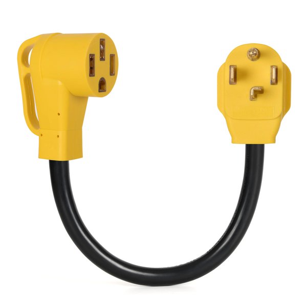 NEMA 14-30P to 14-50R EV Charger Adapter Cord, 125V/250V 4-Prong Dryer Outlet to 50 Amp EV Charging Adapter for Level 2 Tesla Charger, RV, 10 AWG