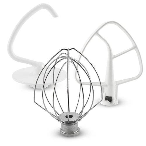 Stainless Steel K45DH Coated Anti-Stick Dough Hook & K45WW Wire Whip & K45B Coated Flat Beater Stand Mixer Accessories For Kitchen Tilt-Head Aid Stand Mixer by puxyblue