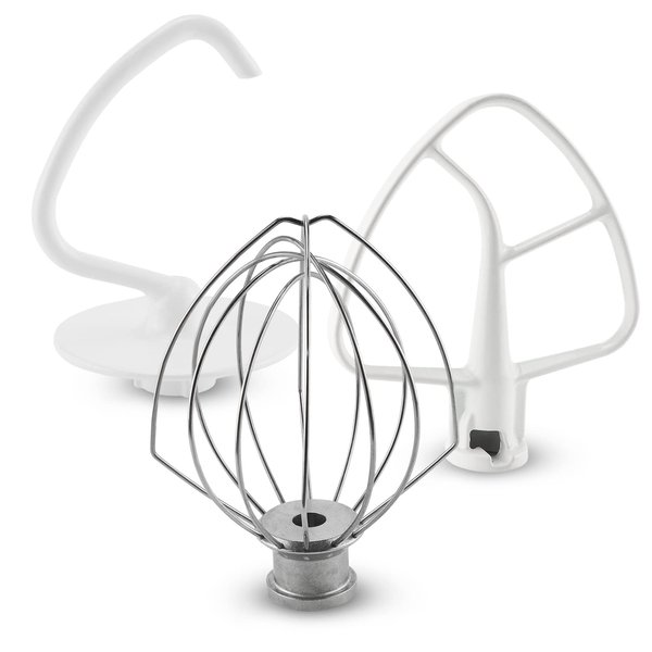 Stainless Steel K45DH Coated Anti-Stick Dough Hook & K45WW Wire Whip & K45B Coated Flat Beater Stand Mixer Accessories For Kitchen Tilt-Head Aid Stand Mixer by puxyblue