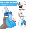 WRELS 200ml/350ml/500ml Collapsible Soft Flask,BPA Free Folding Soft Water Bottle with Hanging Ring,Lightweight TPU Hydration Flask for Running Marathon Cycling Hiking(350ml-2 Packs)