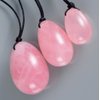4Pcs Set Jade Yoni Eggs Stick,3 Pcs Drilled Natural Rose Quartz Crystal Jade Eggs Massage Stone + 1 Pcs Massage Stick for Women Kegel Exercise Strengthen Pelvic Floor Muscles