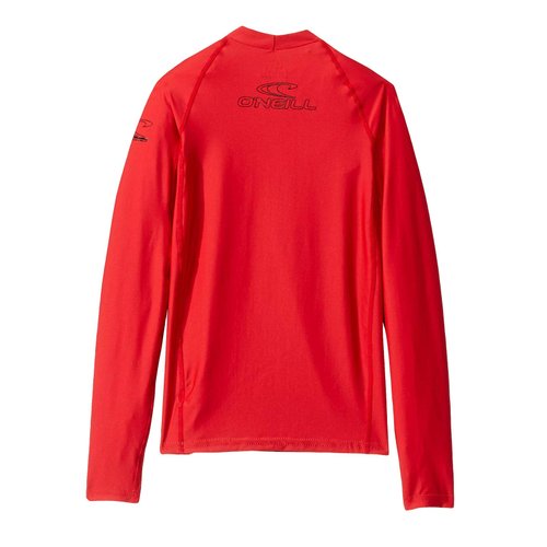 O'Neill Youth Basic Skins UPF 50+ Short Sleeve Rash Guard, Red, 16