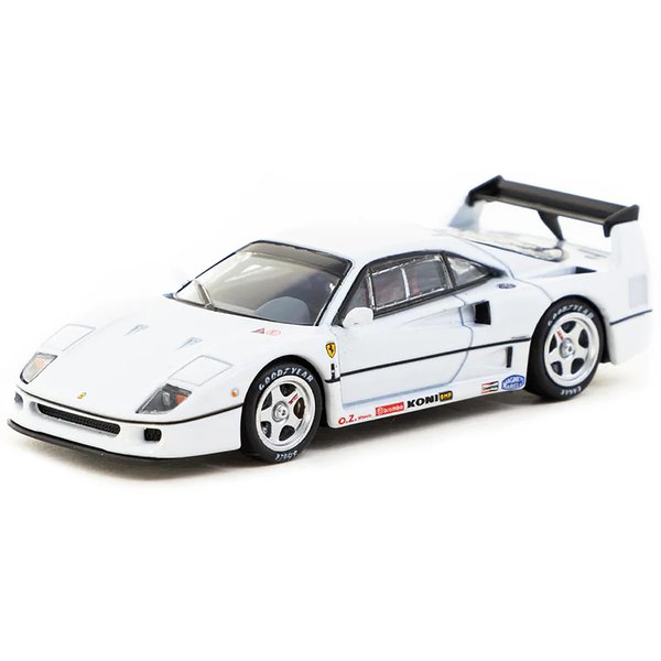 F40 White Road64 Series 1/64 Diecast Model Car by Tarmac Works T64R-076-WH