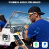Bluetooth Marine Gauge Stereo Receiver - Weatherproof Multimedia MP5 Player for Boat - 3 Inch LCD Display Backup Camera Input USB AUX 4 Zones Subwoofer Pre-Amp AM FM Radio for ATVs UTVs SXS