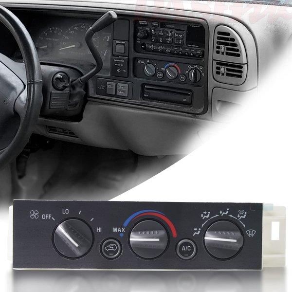 Aumtoni A/C Heater Climate Control 599-007 Compatible with Chevrolet &GMC C1500/C2500C3500/K1500/K2500/K3500 1996-2002, Without Rear Window Defogger, Replace# 15-72548, 16231175