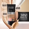FACES CANADA All Day Hydra Matte Foundation | 3-in-1 Foundation + Moisturizer + SPF 30 | 24 HR Aloe Hydration & Vitamin C | 10HR Long Wear | Medium to High Buildable Coverage | Absolute Ivory 012 | 25ml