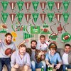Football Party Decorations, Football Birthday Party Supplies Set Include 2 Pennant Banners & 9 Football Theme Hanging Swirls - NO DIY - Superbowl Party Decorations Game Day Tailgate Party Supplies