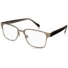 Foster Grant Men's Donovan Square Reading Glasses, Gunmetal/Transparent, 53 mm, +1.00