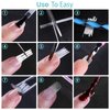 Lurrose False Nail Extension Fiber Nail Extension Fibers Adjustable Shape Nails Lengthening Fibers Tools DIY Fiberglass Nail Nail Art Makeup Supplies for Home Salon, 2M