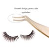 Embagol Eyelash Applicator Tool DIY Lash Extensions Tweezer For Cluster Lashes Stainless Steel High Precision Round Head(Golden)