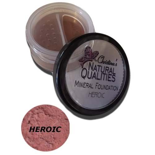 All Natural Mineral Powder Foundation With Botanicals For Women of Color Dark Skin Tones- Heroic