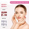 salbsever 4PCS Press on Nail Case Nail Display Storage Box Nail Packaging Boxes with Adhesive Double Sided Tape Acrylic Press On Artificial Nail Organizer Box for Nail Business Nail Art Nail Salon