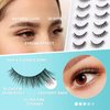 OBEYA 5 Style Multipack False Eyelashes Natural Look 10 Pairs Different False Lashes Strip Eyelashes Variety Pack12mm Medium 3D Cat Eye Fake Eyelashes