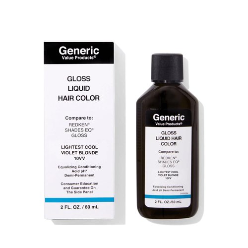 Generic Value Products 10VV Lightest Cool Violet Blonde Demi-Permanent Gloss Liquid Hair Color, Adds Gloss for Healthy Looking Hair, Refreshes Color, Tones for a Beautiful Finish, 2 Fl Oz