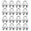 BRUFER PO-05A Wire Rope Clamp Clip for Cables Zinc Plated - 3/8" inch - Bulk Pack of 16 Pieces