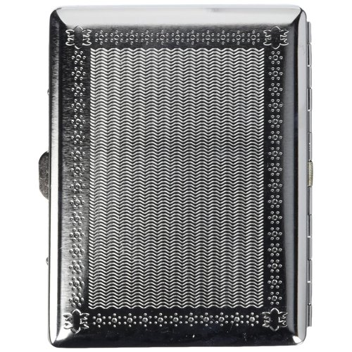 Victorian Era Crush Proof Chrome Cigarette Case (Hold King Size and 100mm)