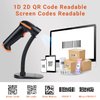 Tera 1D 2D QR Barcode Scanner Wireless and Wired with Battery Level Indicator Digital Printed Bar Codes Reader with Stand Portable Handheld Barcode Scanner Compact Plug and Play Model D5100-Z