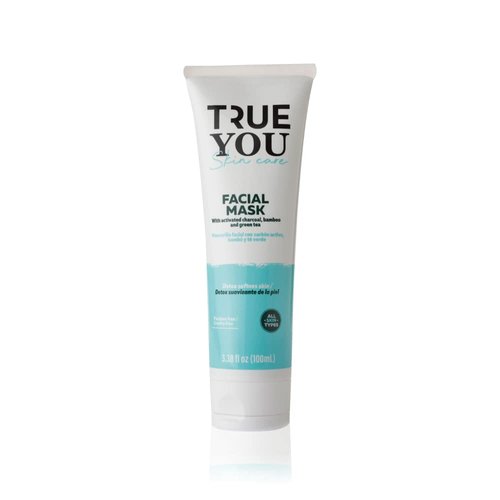 TRUE YOU Skincare Facial Mask with Natural Extracts of Active Charcoal, Bamboo and Green Tea Hydrating Gentle Purifying Cleanser, For Daily Use 3.5 oz