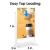 MaxGear Acrylic 5 X 7 inches Clear Sign Holder-Table Card Display-Table Menu Plastic Display Stand - Double Sided Ad Picture Frame for Office, Home, Store, Restaurant, 6 Pack
