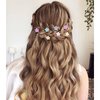 Paderison 20Pcs Mini Flower Hair Clips for Women Girls Small Lily Hair Pins Wedding Hair Accessories Bridal Snap Clips Tiny Cute Metal Barrettes Decorative Bridesmaid