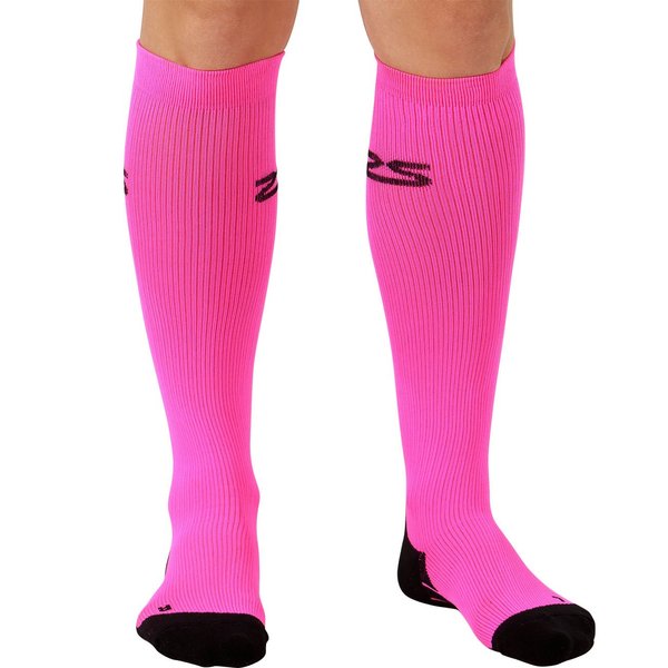 Fresh Legs Compression Socks - Graduated Compression Stockings - Great for Everyday Wear, Neon Pink, Medium