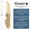 Giorgio G87 IVY 4.5 Inch Folding Mustache Comb and Beard Comb, Small Pocket Comb for Men Everyday Grooming and Hair Care. Handmade, Saw-cut and Hand Polished Styling Men's Folding Comb. 2 Pack, Ivory