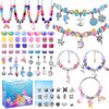 AIPRIDY Charm Bracelet Making Kit,Unicorn Mermaid Crafts Gifts Set Can Inspires Imagination and Creativity,Jewelry Making Kit Perfect Gifts for Girls 5-12 Years Old (84 Pieces)