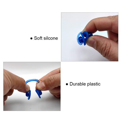 Zooshine 12 PCS Waterproof Swimming Nose Clip Silica Gel Swim Nose Plug for Kids and Adults with Bright Color
