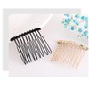 10 Teeth Metal Black Hair Clip Combs Magic Hair Side Barrettes Wire Twist Bun Clamp Invisible Bang Comb 10Pcs