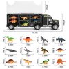 MOBIUS Toys Dinosaur Truck Carrier – Dinosaurs Playset with 12 Toy Action Figure Dinosaurs – World Dino Toy Set with XL Playmat for Toddlers Boys or Girls for 3, 4, 5, 6, 7 Years Old