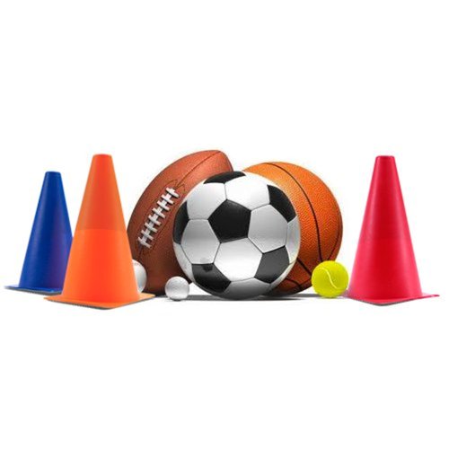 Crown Sporting Goods Set of 6-9" Sport Fitness Training Cones in Multi Colored Vinyl