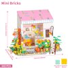 PinkBee Friends Flowers House Building Block Sets, Girls Mini Art Greenhouse Annie’s Studio Apartment with Lights Dreamhouse Bricks Kits Christmas Xmas Birthday Gifts for Adults Kids 8-12 6-12 7-9