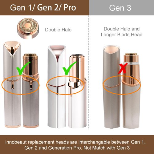 Replacement Heads for Flawless，Women Facial Hair Remover Replacement Heads for Finishing Touch Flawless, 3-pc Pack