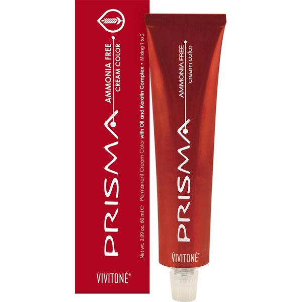 Vivitone PRISMA Cream Hair Color - NO AMMONIA - #4.36 Dark Chocolate 2.09 oz. - 100% Grey Coverage, Long Lasting Shine, Made in Italy.