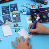 LiYiQ 87 Pcs Space Party Favors with Space Spiral Notebooks 10 in 1 Pen Reusable Straws Slap Bracelets Keychains Space Temporary Tattoo Stickers and Gift Bags for Kids Space Birthday Party Supplies
