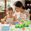 Pairez Toys Flowers Building Blocks Toys, Kids Gardening Set with Paint, Arts & Crafts Kits for Boys & Girls, Flower Pretend Gardening Birthday Gifts for Girls Age 6 7 8 9 10+