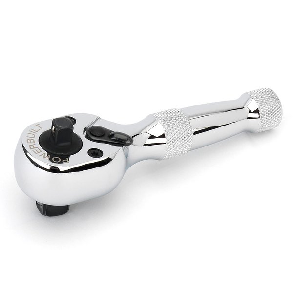 Powerbuilt - 1/4" x 3/8" Dual Drive Little RATCHET Handle, Hand Tools, Sockets - Drive Tools, Sockets - Asst Drive (940931)