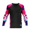 Sanabul Funk Strike Long Sleeve Compression Training Rash Guard for MMA BJJ Wrestling (Medium, Purple Swirl)