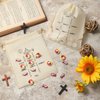 24 Set Tic Tac Toe Game Christian Religious Party Favors Supplies 240 Mini Wooden Jesus Fish Game Pieces 24 Drawstring Bags for Kids Sunday School Prize Church Carnival Back to School Rewards