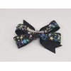 Pastel Glitter Stars on Black Hair Bow