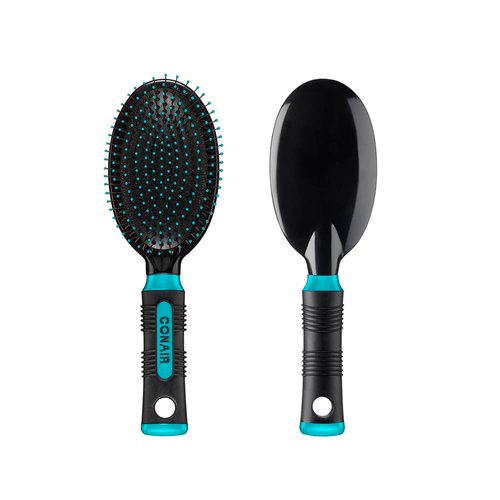 Conair Salon Results Hairbrush for Men and Women - Detangling Hair brush - Hairbrush for all hair types - Wire Bristles and Cushion Base