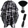 NICEMOVIC Hair Cutting Barber Cape with Neck Duster Brush and Barber Brush, Professional Barber Accessories Cleaning Supplies for Salon Haircut Styling